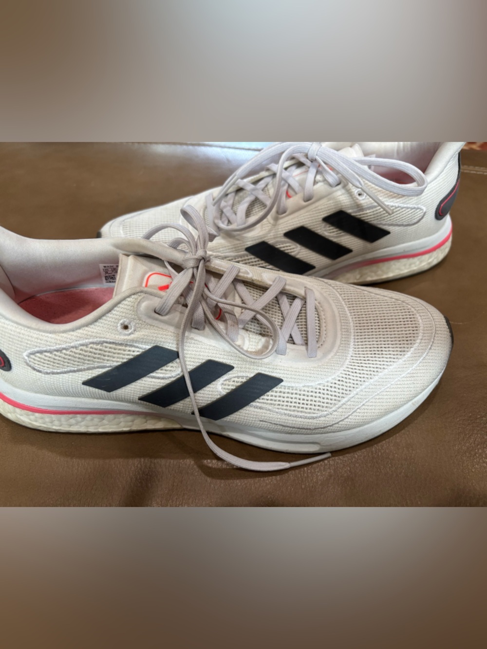 Adidas Supernova W running shoe
 White Pink Gray Athletic Shoes - Picture 5 of 9
